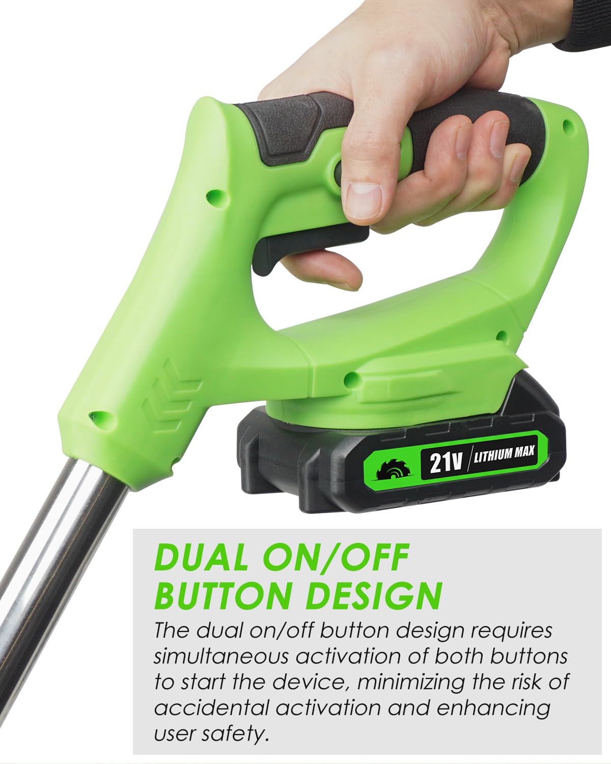Cordless Weed Wacker Battery Powered, 2-in-1 Electric String Trimmer & Edger, 21V Foldable Grass Cutter with 2.0Ah Battery and Charger, Lawn Tool for Garden Yard Maintenance