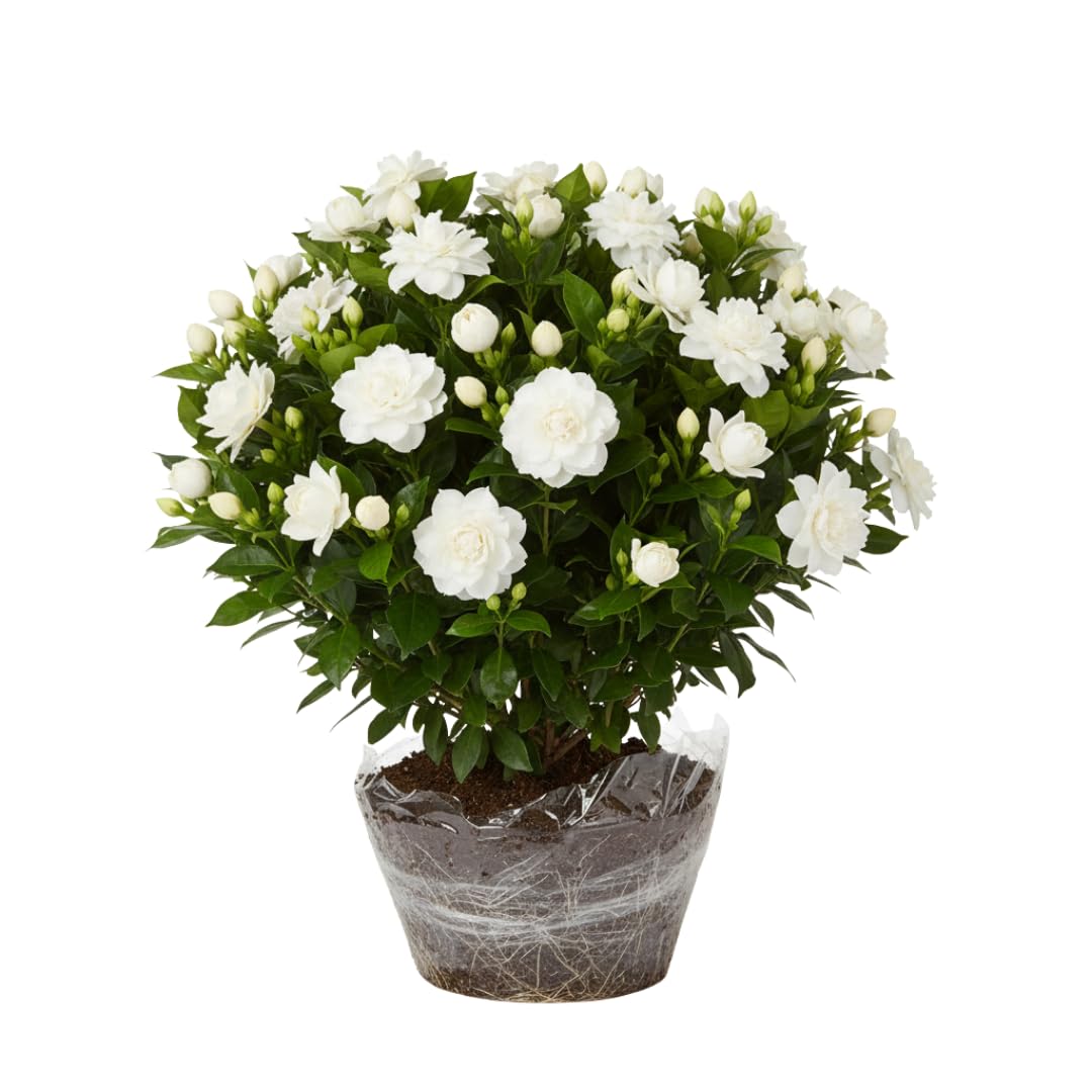 2 Jasmine Plant Live, Frost Proof Gardenia Plants Cape Jasmine Live Plant Between 5 and 7Inc Tall Outdoor Planting Indoor