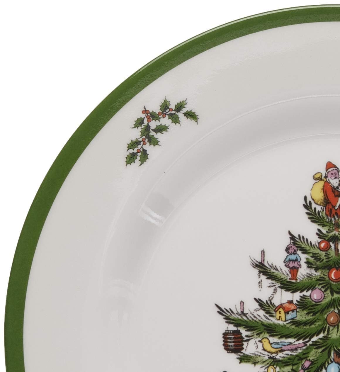 Spode Christmas Tree 12-Piece Dinnerware Set, Service for 4 - Dishwasher Safe Seasonal Dinnerware, Festive Christmas Tree Motif for Holiday Gatherings, Shatterproof & Durable Dishes - Made of Melamine