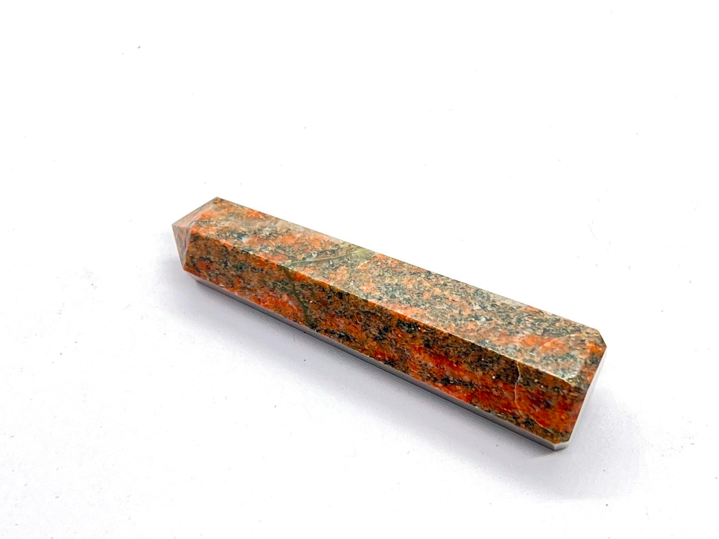 WholesaleGemShop 3 Inch (70 mm) Gemstones UNAKITE Obelisk Tower Jumbo Facet Aura Rock Crystal Natural Polished Earth Wand Spirit