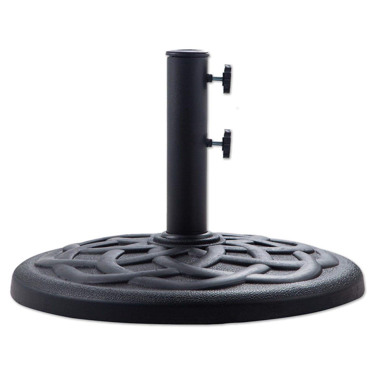 Helios&Hestia 31 lb Heavy Duty Umbrella Base, Round Resin Stand Weight for Patio Outdoor Market Table Umbrella, Black