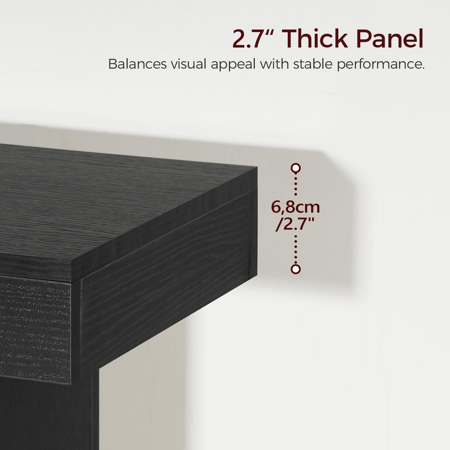 MAHANCRIS Console Table, 39.4'' Black Entryway Table for Hallway, Narrow Sofa Table Behind The Couch, Modern Foyer Tables for Entrance, Living Room, Corridor, Easy Assembly, Black CTHB16801