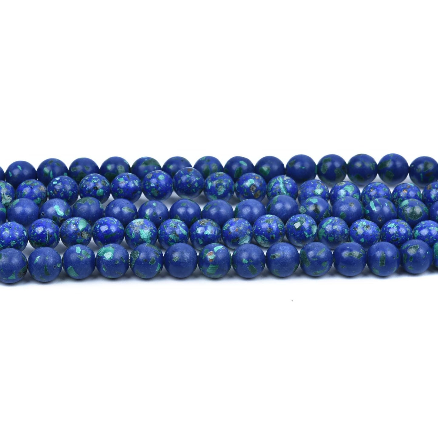 HAAMIIQII 8mm Lapis Lazuli Round Stone Spacer Beads, Loose Gemstone Beads for Jewelry Making, DIY Bracelet, Necklace, Healing Crystal 15 Inch (51pcs)