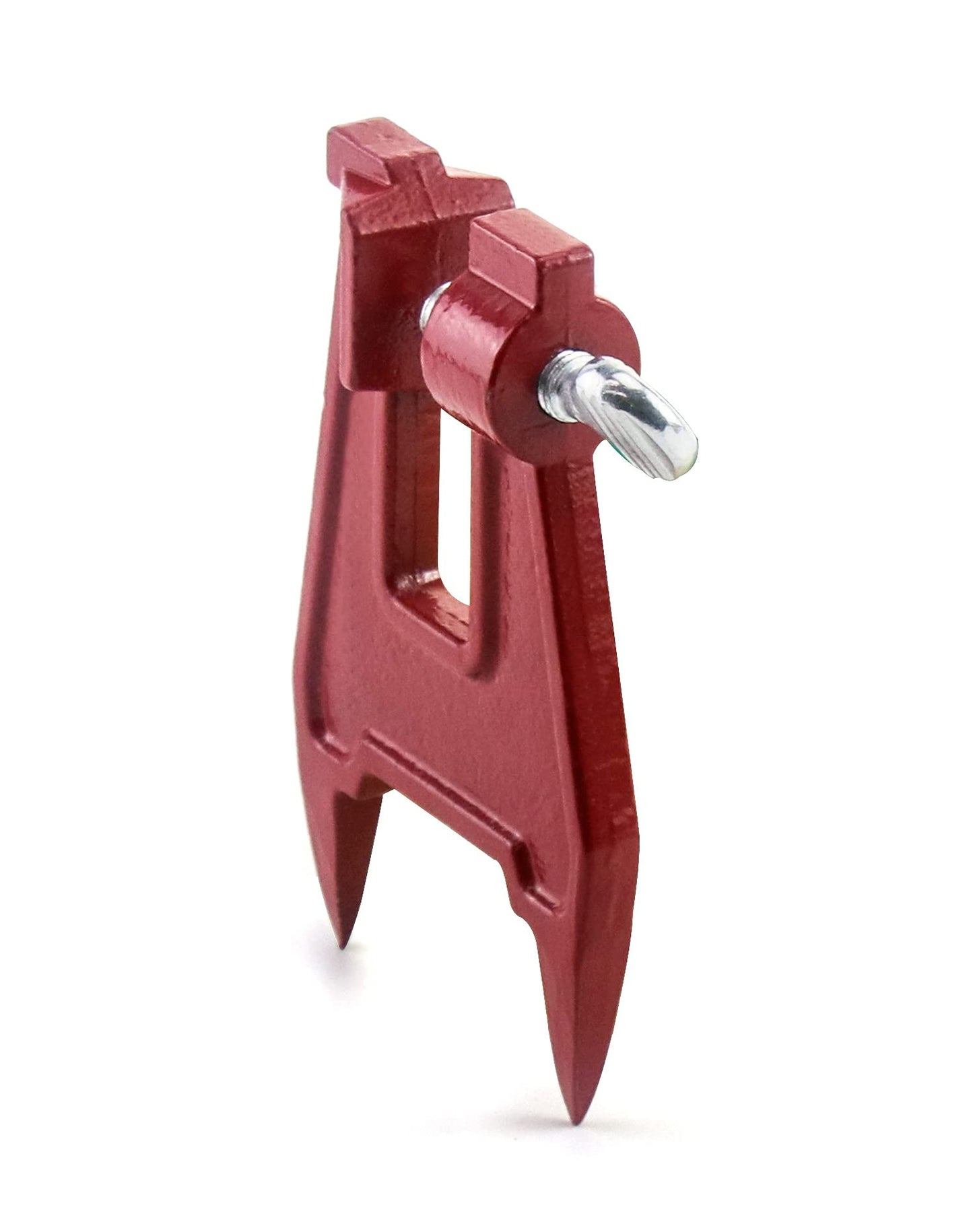 QWORK Chainsaw Stump Vise, Portable Chainsaw Sharpening Accessory, Chainsaw Filing Vise, for Sharpening Saw Chain, Red