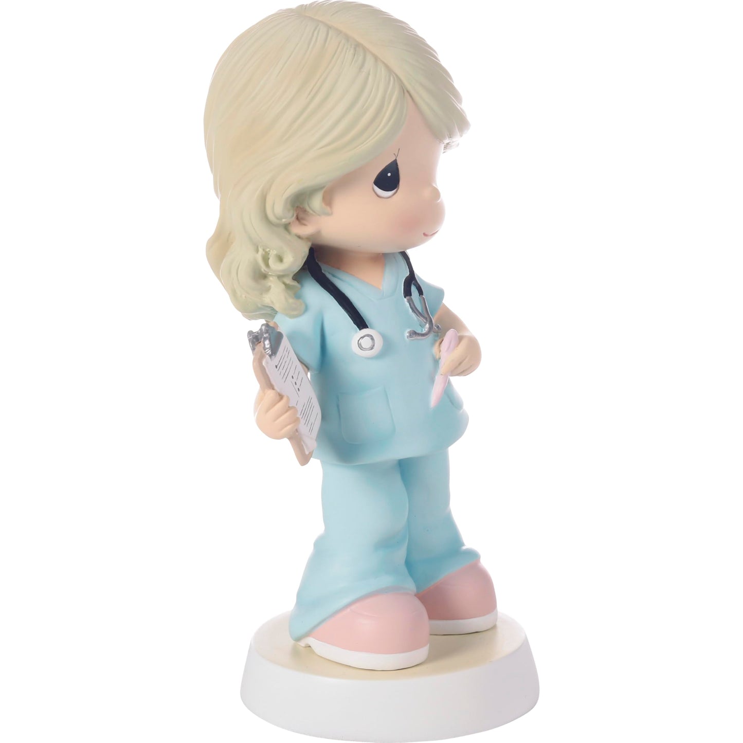 Precious Moments Nurse Figurine | Superhero in Scrubs Resin Figurine | Gift for Nurses, Doctors, Assitants | Home & Office Decor | 6in Figurine