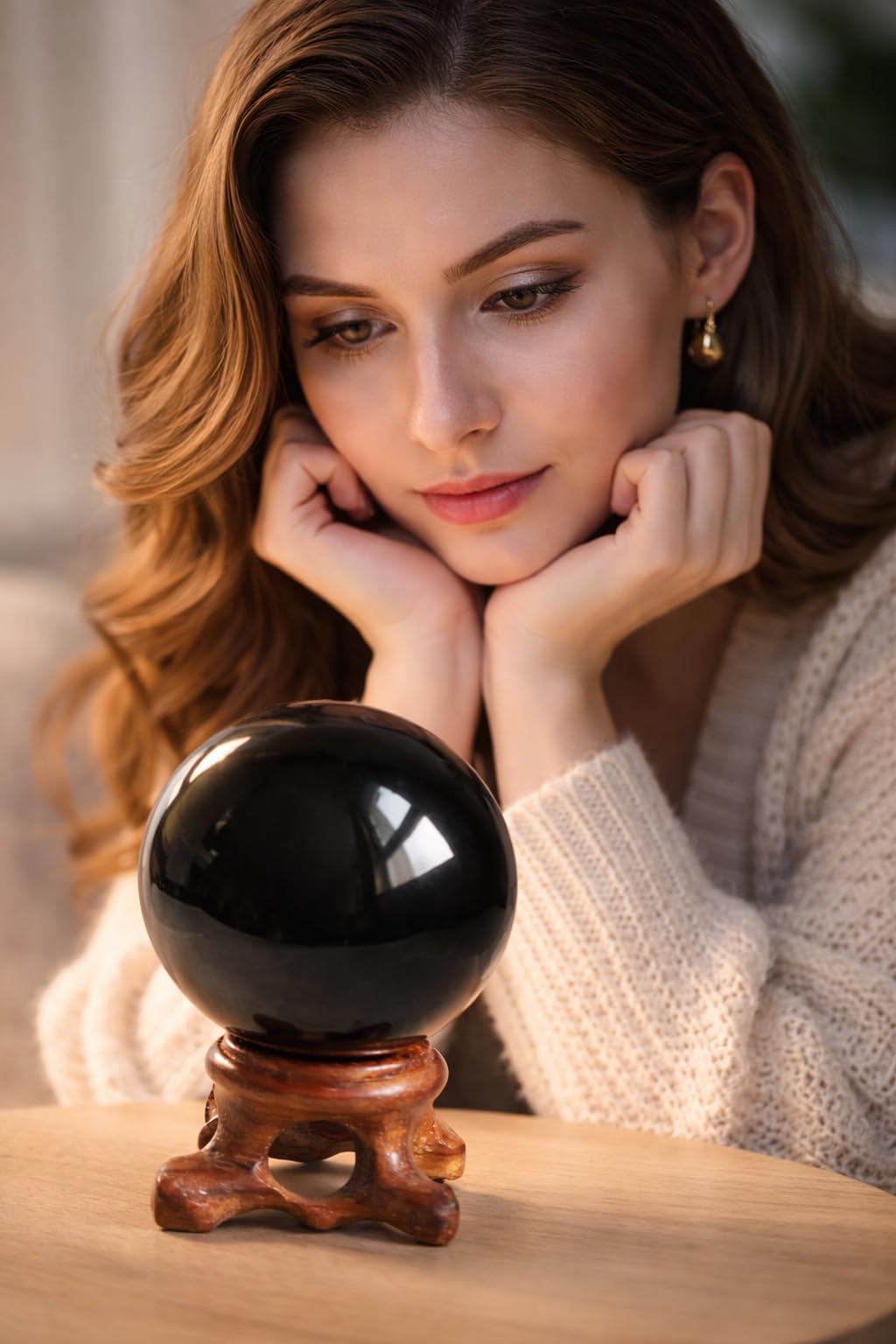 Mina Heal Black Obsidian Sphere for Meditation, Feng Shui, and Divination – Authentic Obsidian Crystal Ball for Protection and Energy Cleansing