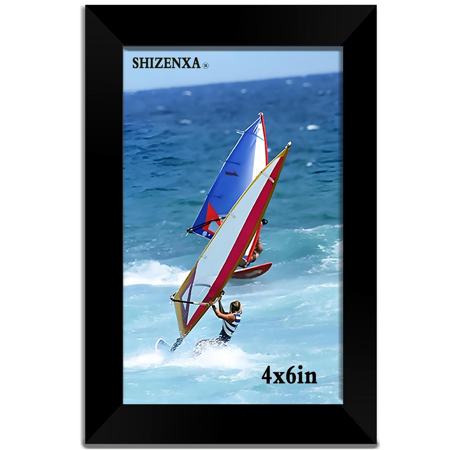 Shizenxa 4x6 Black Photo Frame with HD Plexiglass, Picture Frame for Wall & Tabletop Display, 1 Pack