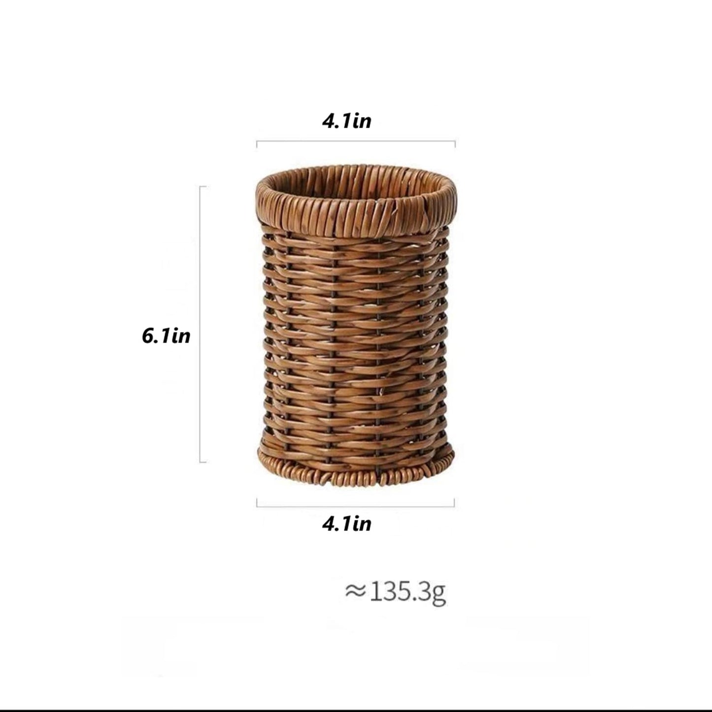 Awbdzl Utensil Holder Spoon Kitchen Counter Decor Wooden/Wicker Utensil Caddy6.1 L x 4" W x 4" H Farmhouse Kitchen Decor