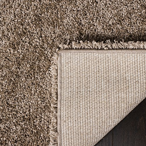 SAFAVIEH Milan Shag Collection Area Rug - 3' x 5', Dark Beige, Solid Design, Non-Shedding & Easy to Clean, Plush Thick Pile, Ideal for Living Room, Bedroom (SG180-1414)