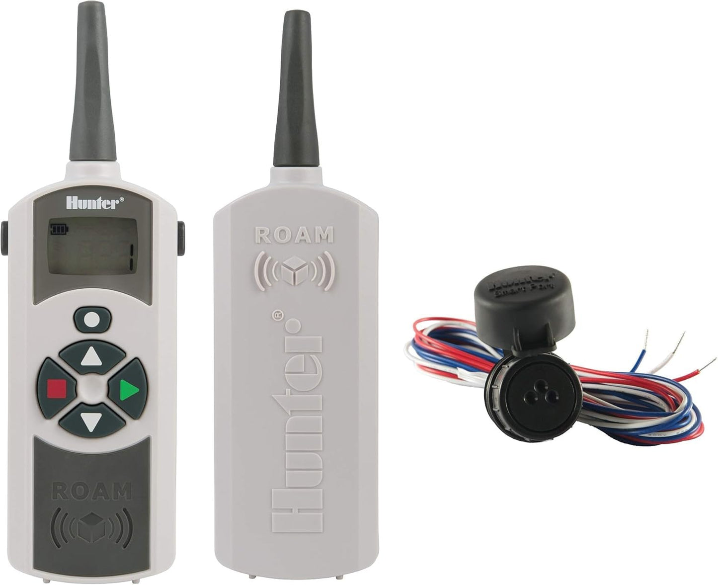 Hunter ROAM-KIT Sprinkler Remote Controller, Works with X-Core, Pro-C, PCC, I-Core, Acc Irrigation Timers, 1000 ft Range, 128 Addresses, SmartPort Compatible, Complete Kit