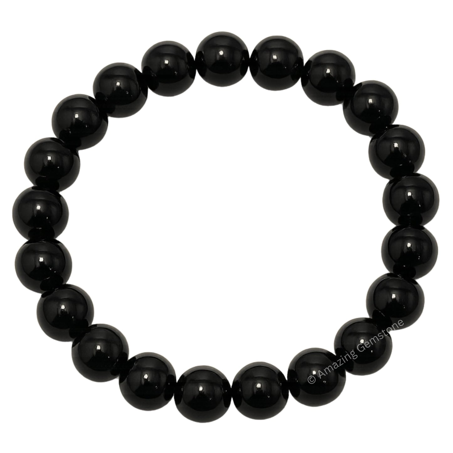Amazing Gemstone Crystal Bracelet for Women Men's Gifts - Protection Healing Crystal Bracelet - 8mm Gemstone Beaded Stretchable Bracelet Pulseras Para Hombres Mujer Stocking Stuffers Mothers Day Gift (Black Tourmaline)