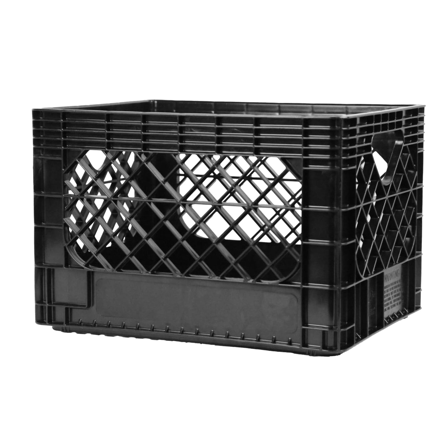 JEZERO 20 Quart Heavy Duty Plastic Crate | Stackable Multi-Purpose Storage Bin for Garage, Home, Office, Groceries, Outdoor, Camping & Kayaking | Black Utility Tote, 17" x 13" x 11"