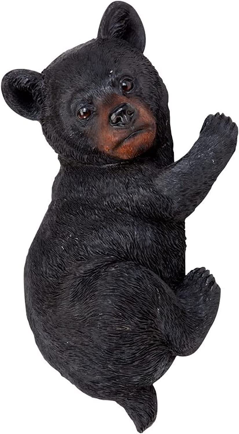 Bits and Pieces – Bear Cub Tree Hugger - Yard Decorations - Adorable Tree Sculpture - Outdoor Decoration - Garden Peeker Yard Art - 13-3/4" x 8"