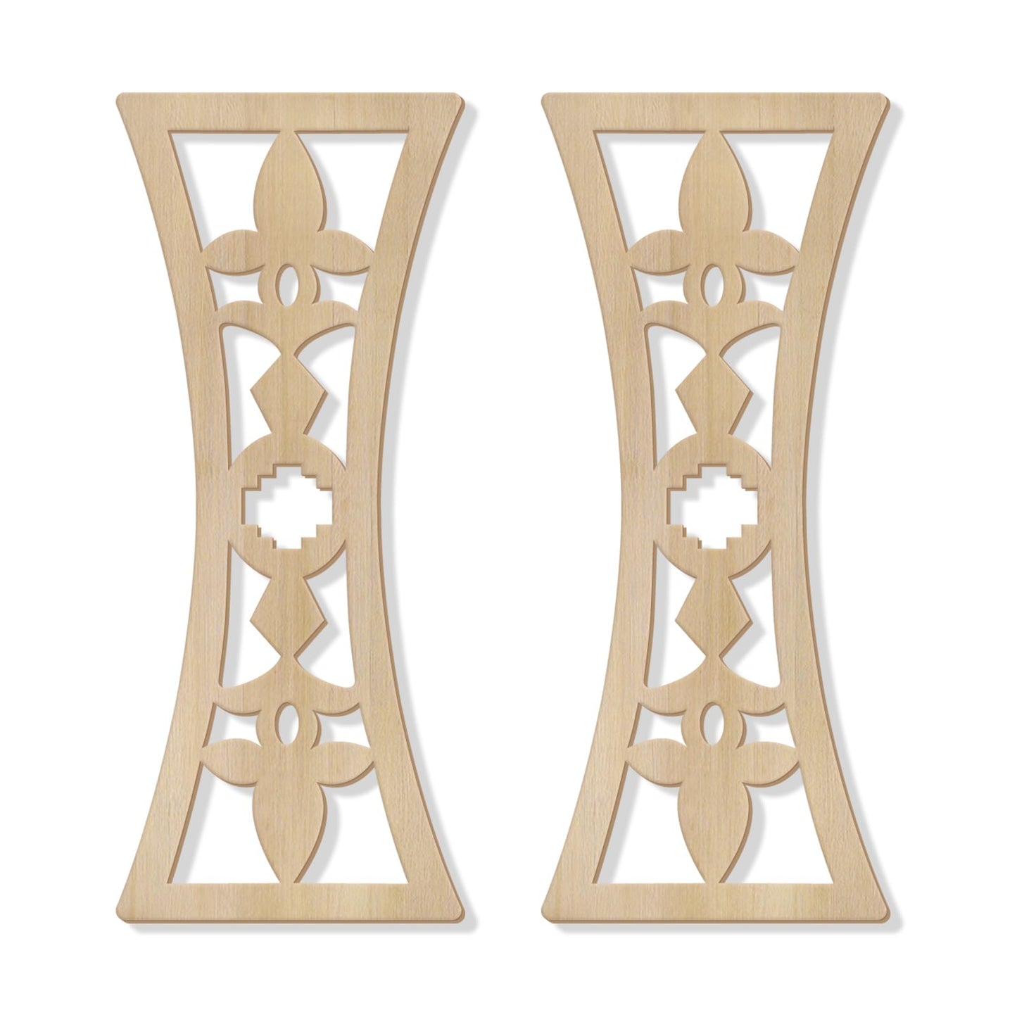Zzbakress 2 Pcs Mid Century Modern Wall Decor Wooden Abstract Geometric Art for Home Living Room Bedroom (Style Q)