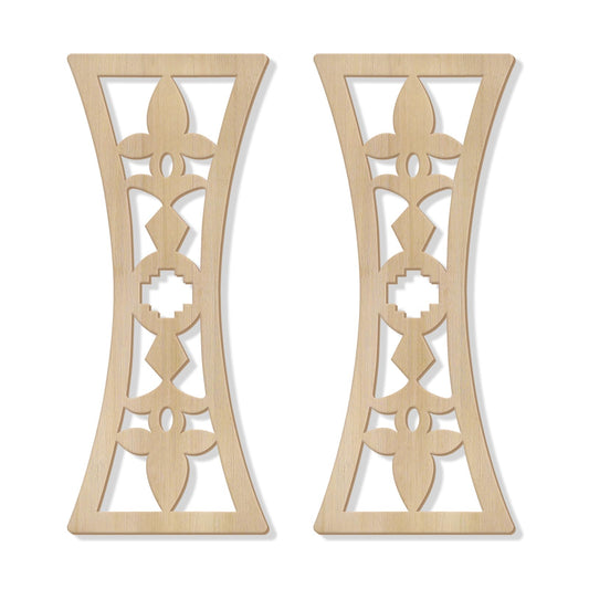 Zzbakress 2 Pcs Mid Century Modern Wall Decor Wooden Abstract Geometric Art for Home Living Room Bedroom (Style Q)
