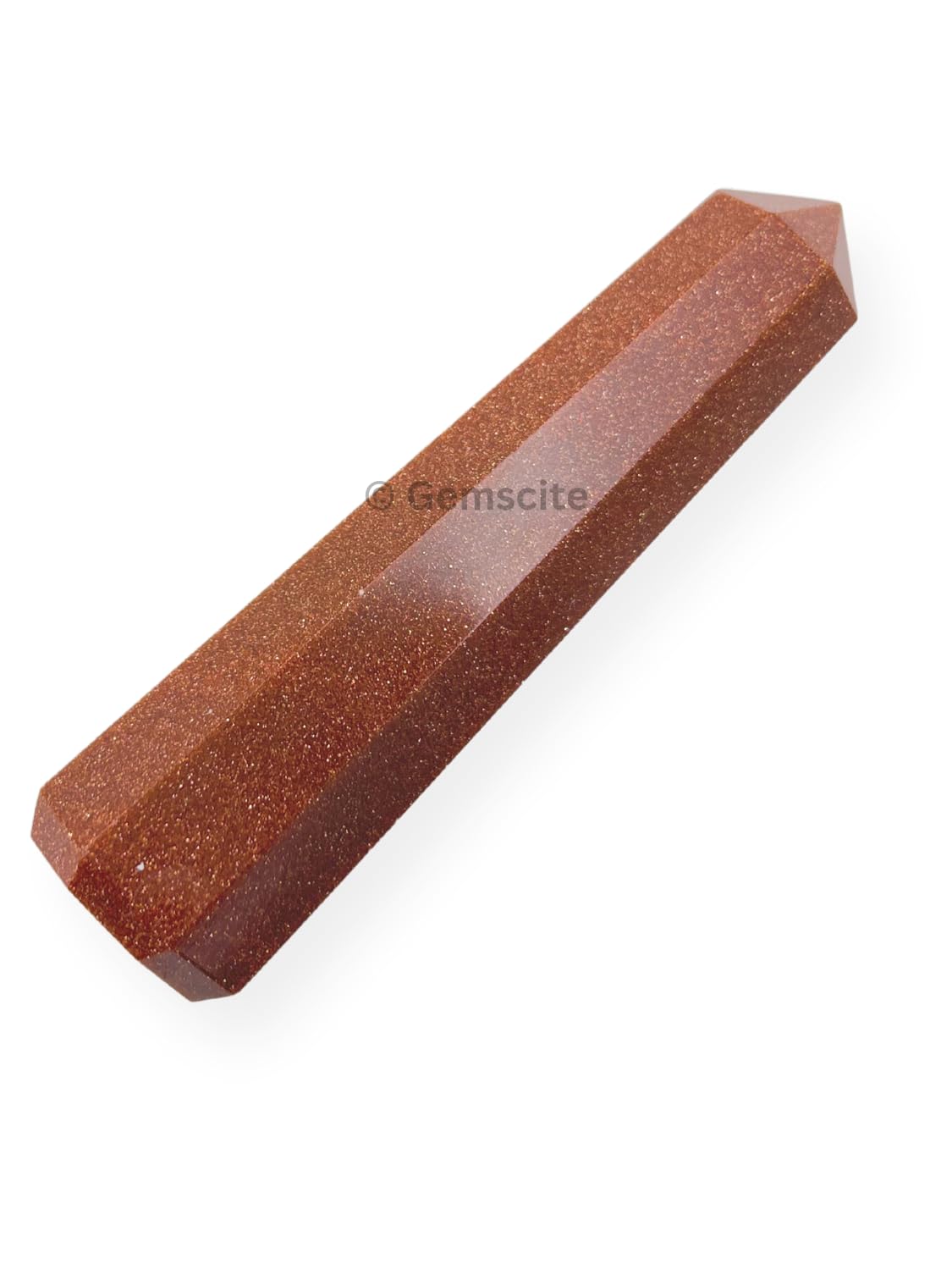 WholesaleGemShop 3 Inch (70 mm) Gemstones Red Goldstone Obelisk Tower Jumbo Facet Aura Rock Crystal Natural Polished Earth Wand Spirit