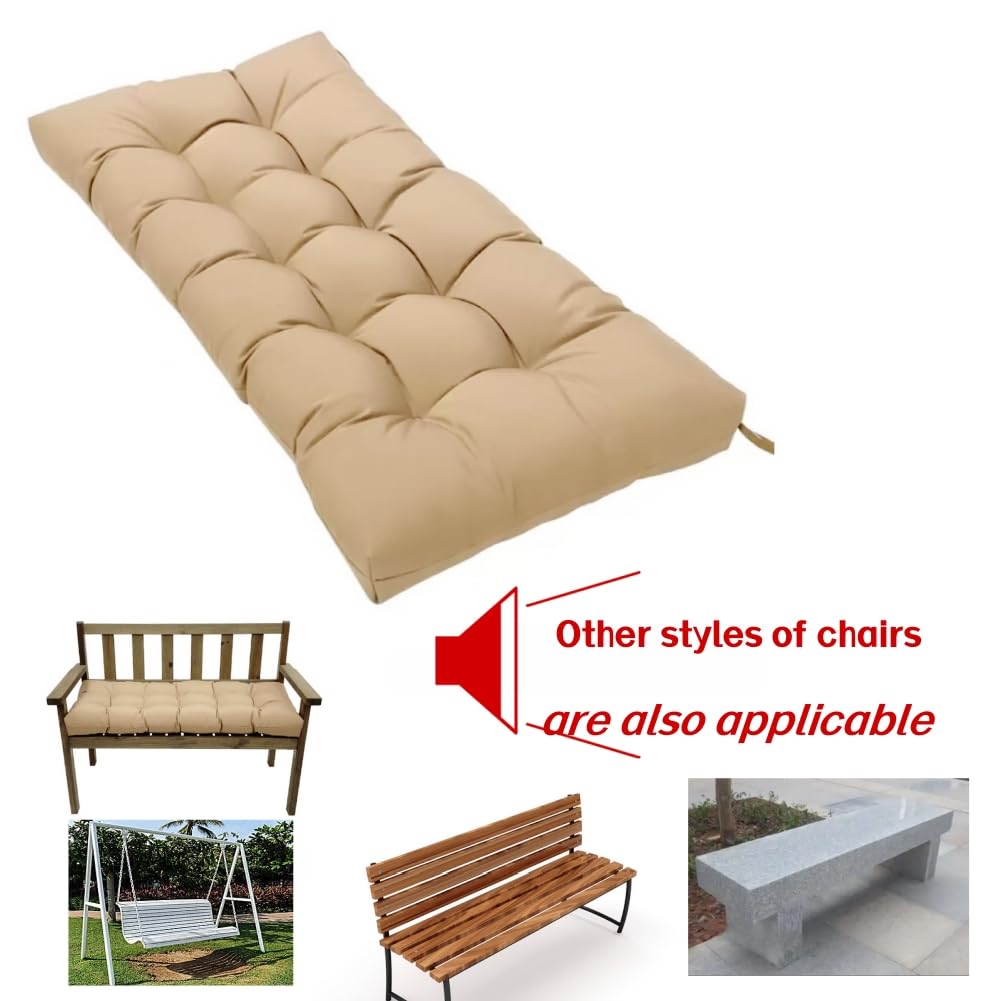psmacra Bench Cushions for Indoor Furniture,Tufted Patio Bench Seat Cushion, Swing Seat Cushion,Garden Loveseat Cushions,Outdoor Cushions for Lounger Garden Furniture Patio (Wine Red, 43.3x19.7)