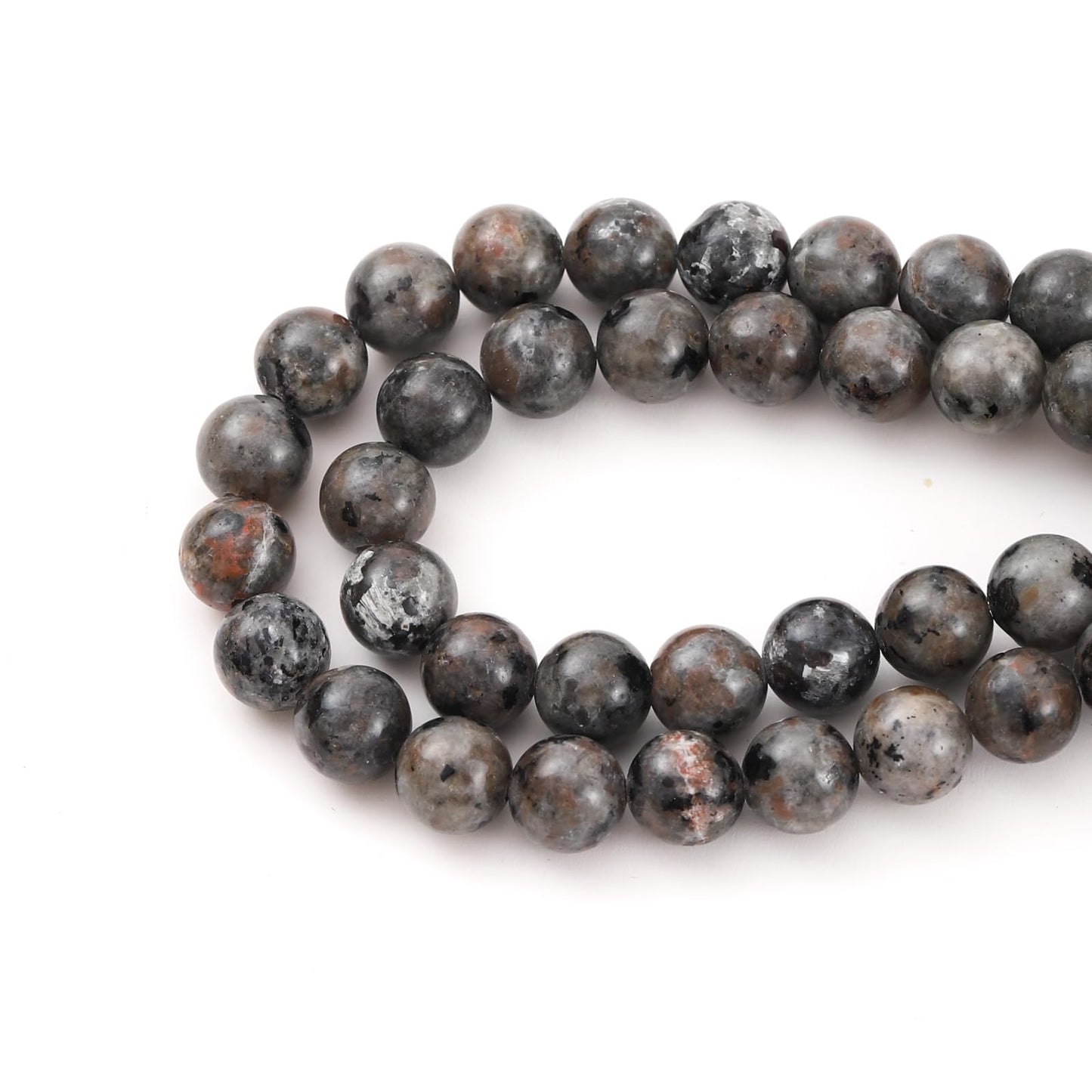 8mm 45pcs DIY Natural Black Labradorite Stone Beads Round Healing Crystal Gemstone Loose Beads for Jewelry Making Handmade Bracelet Necklace