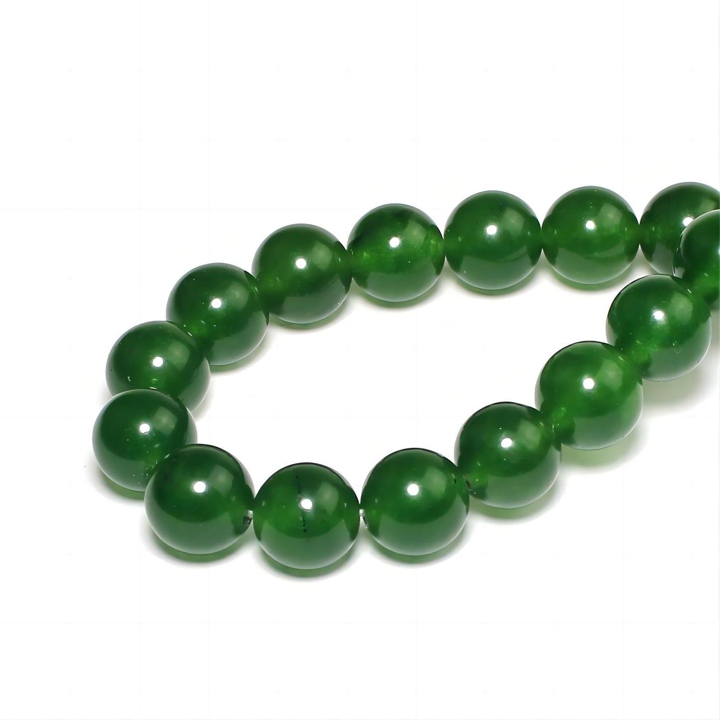MJDCB Stone Beads 8mm 43pcs Round Blackish Green Jade Loose Gemstone Bead Charms for Jewelry Making Bracelet Necklace Earring Pendant