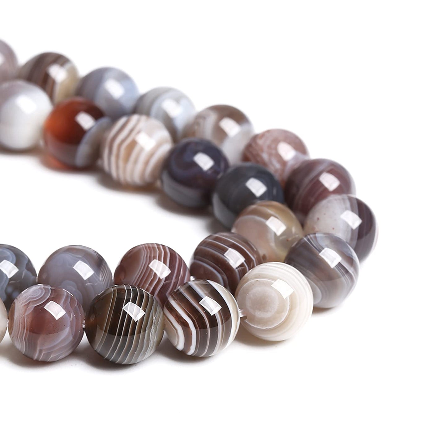 4MM 88PCS Natural Gemstone Stone Botswana Sardonyx Agate Beads for Jewelry Making DIY Bracelet