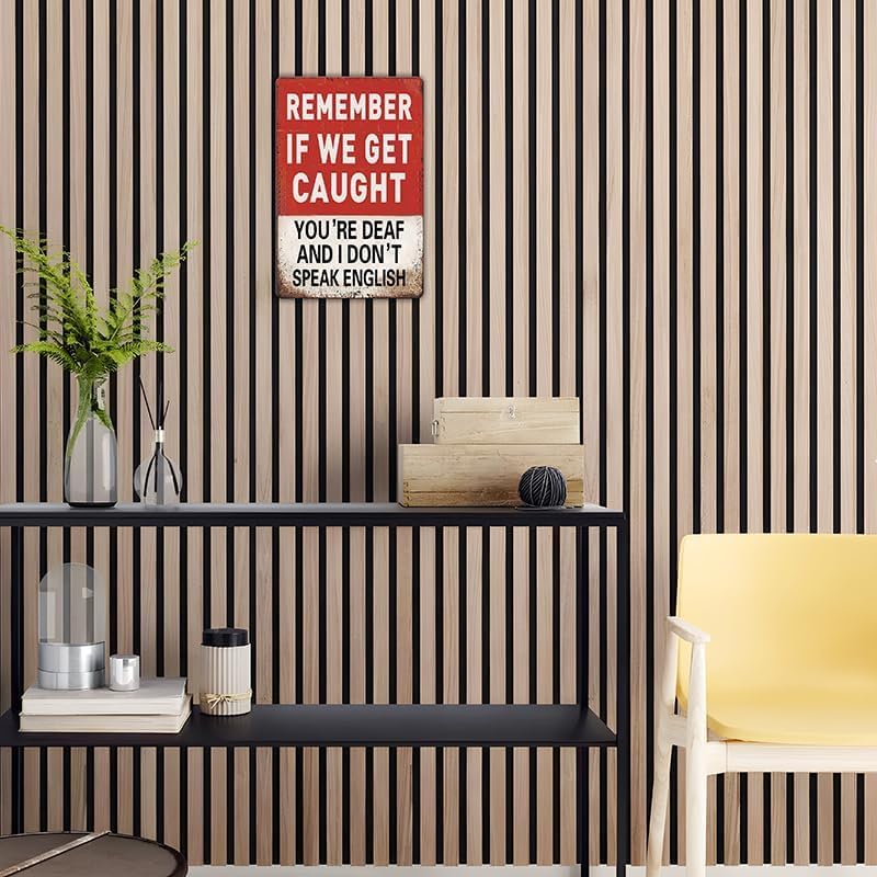 Humorous "Remember If We Get Caught" Metal Sign for Men and Boys, Ideal Room Decor for Man Cave, Bedroom, and Bar 12" * 8" (937)