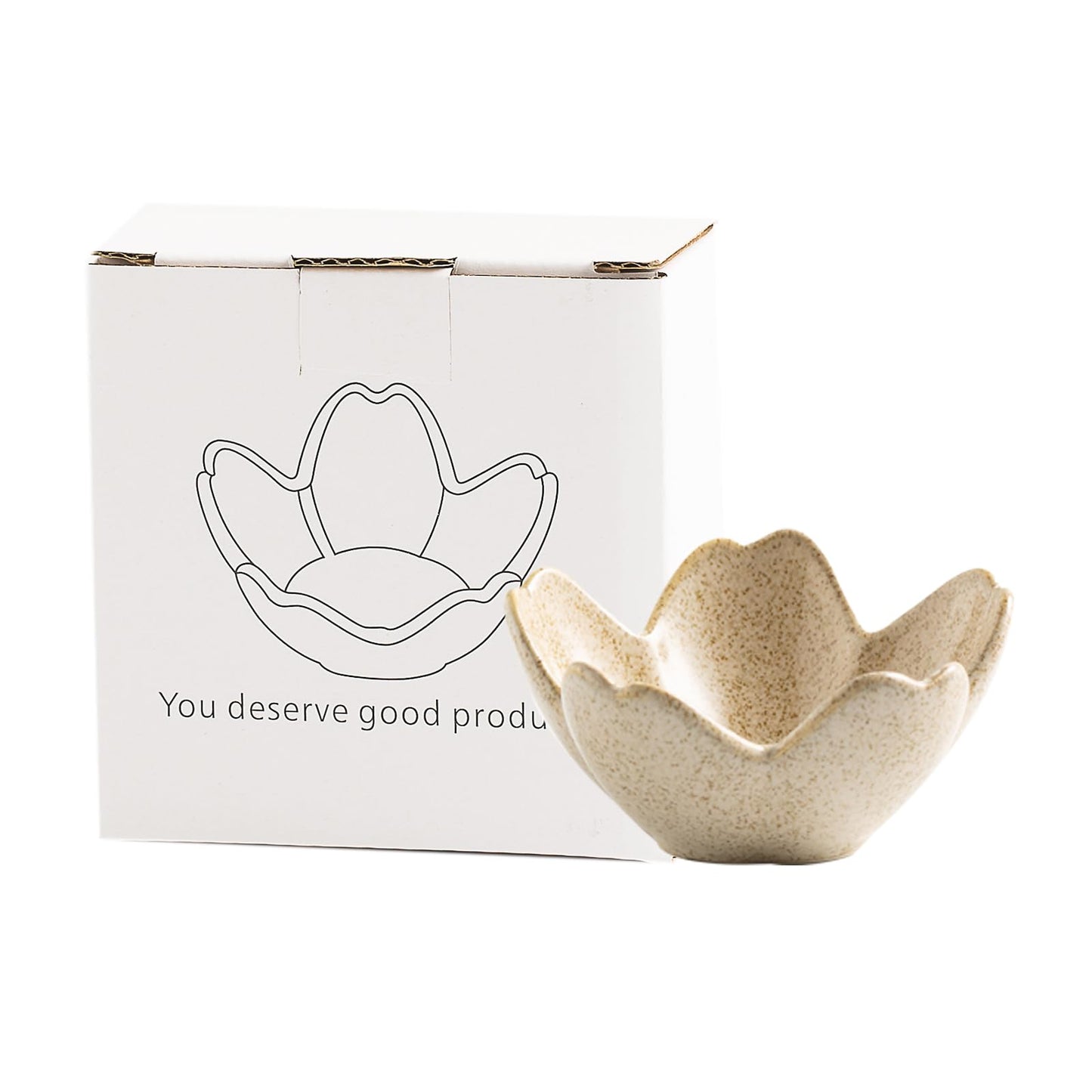 zerokyclan Floral Vanity Tray - Ceramic Jewelry Organizer Dish for Rings Necklaces Wedding Gift Idea(camel)