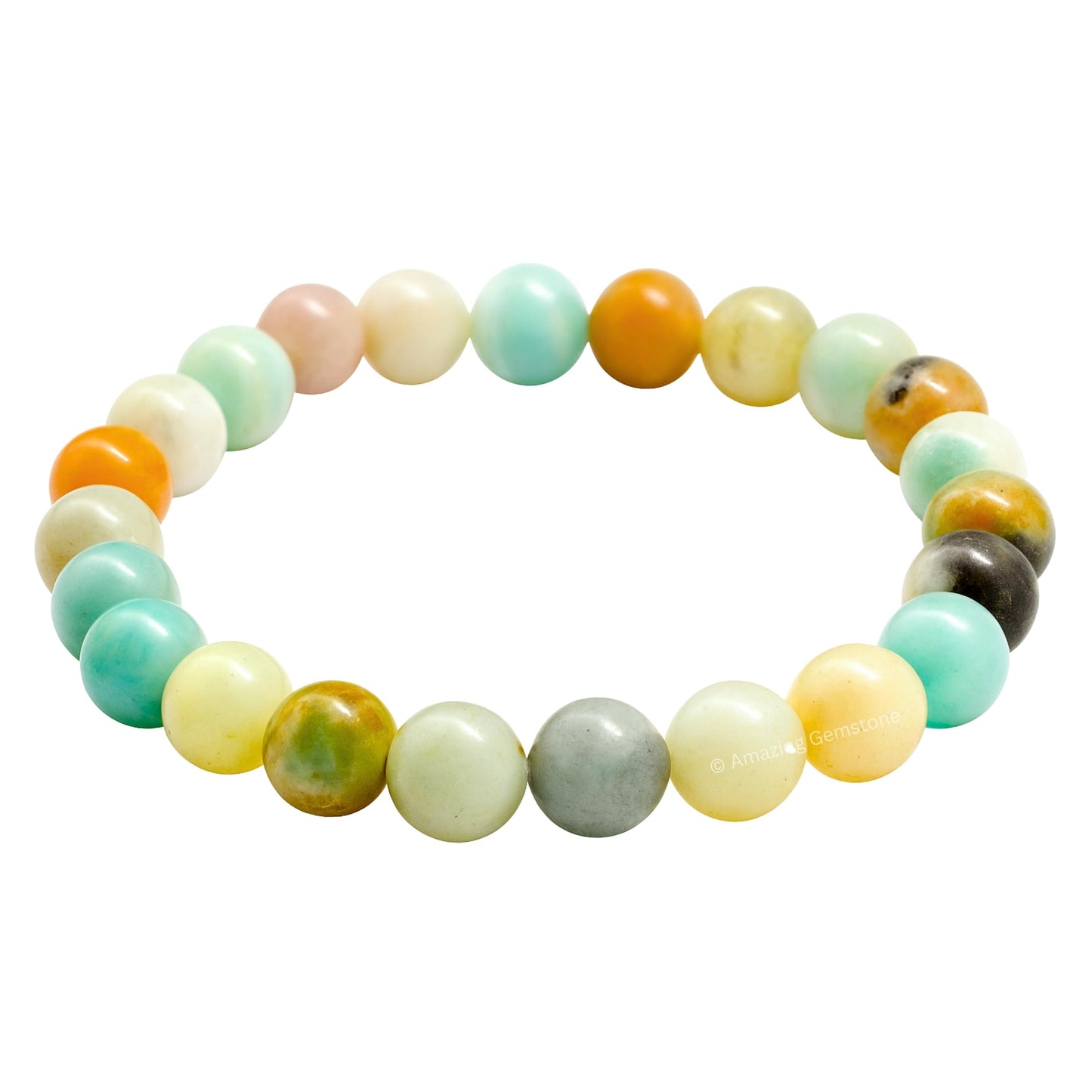 Amazing Gemstone Crystal Bracelet for Women Men's Gifts - Protection Healing Crystal Bracelet - 8mm Gemstone Beaded Stretchable Bracelet Pulseras Para Hombres Mujer Stocking Stuffers Mothers Day Gift (Mex Amazonite)