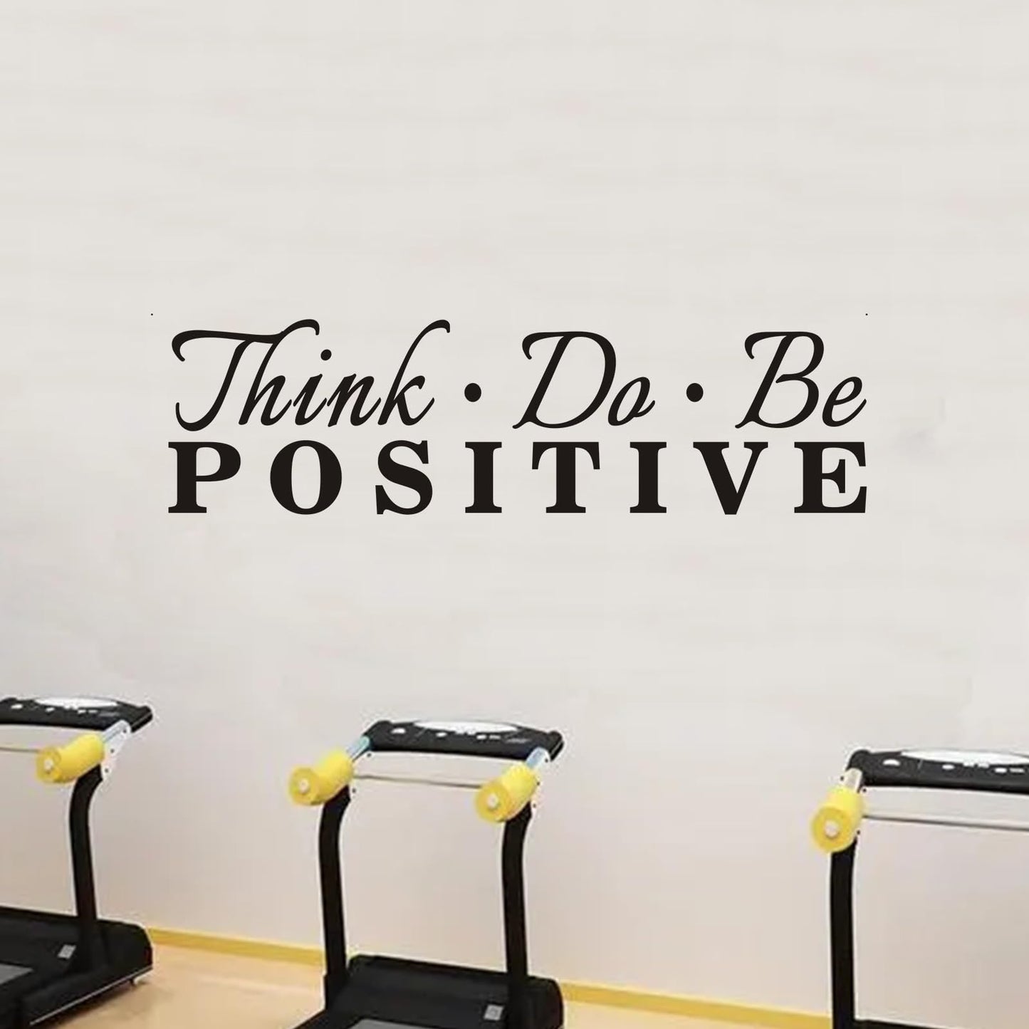 AnFigure Office Quotes Wall Stickers: Inspirational Gym Vinyl Art Wall Decals for Classroom School Garage Workspaces - Think Do Be Positive 25" X 7"