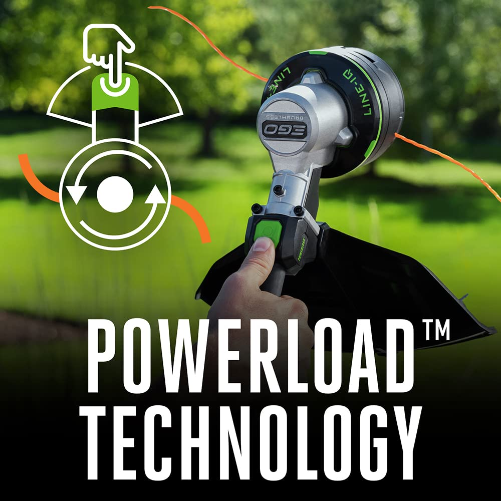 EGO POWER+ String Trimmer, 16" Cordless Weed Trimmer with POWERLOAD, LINE IQ, Telescopic Carbon Fiber Shaft, Includes 56V 4.0Ah Battery and Charger - ST1623T