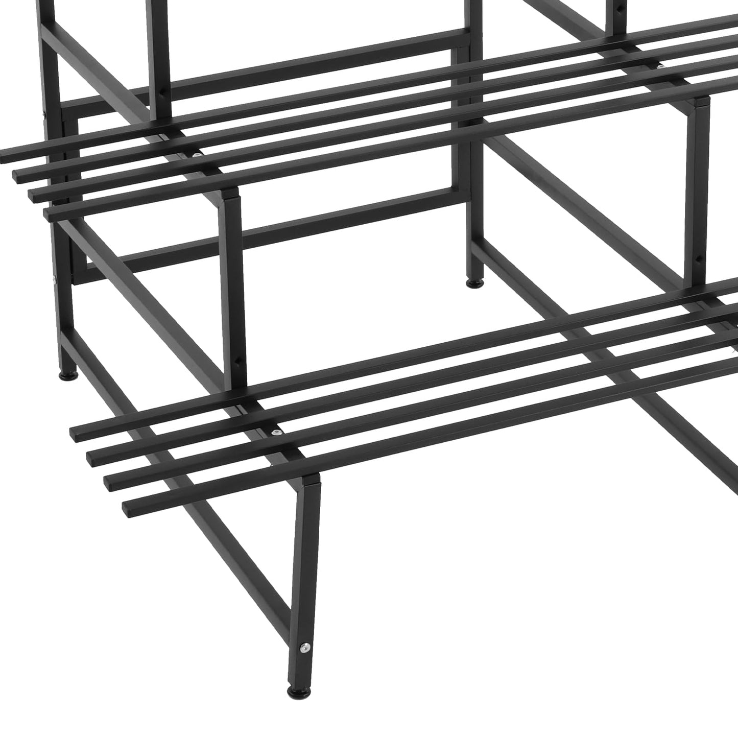 DYRABREST 4 Tier Metal Plant Stand, 39.4 Inch Tall Black Iron Garden Display Shelf for Indoor Outdoor, Heavy Duty Ladder Planter Rack for Potted Plants, Succulents, Flowers, Living Room Balcony Patio
