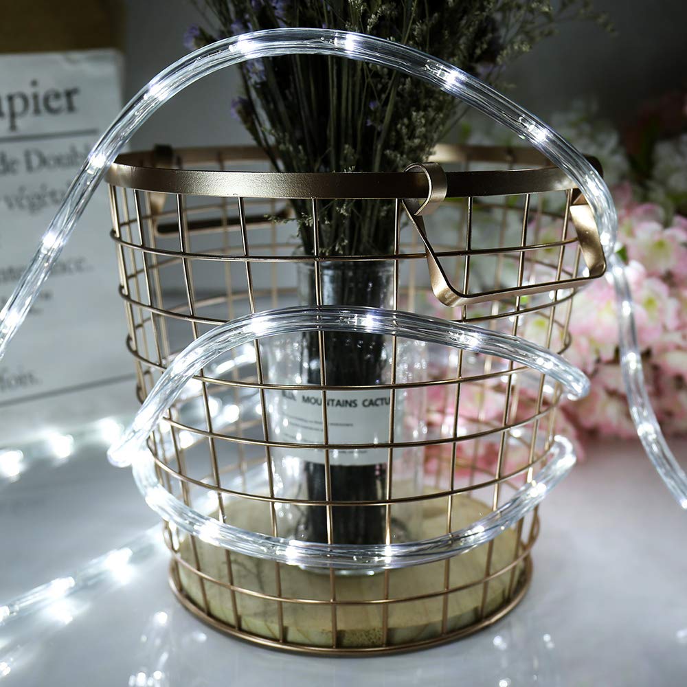HuiZhen 100ft LED Rope Lights, 720Led White Rope Lights for Outside, Connectable Rope Light, Indoor Outdoor Rope Lights Waterproof for Party, Wedding, Background, Trees, Pool, Eaves Decorations