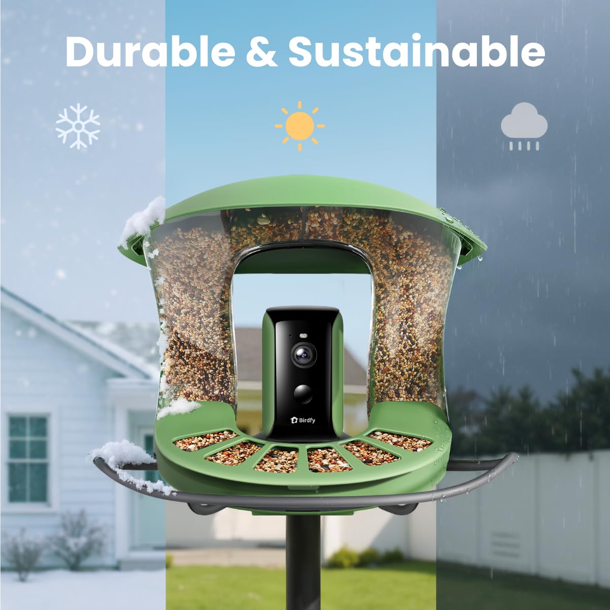 Birdfy 2 Smart Bird Feeder with Camera,Solar-Powered, Wireless Installation, Auto-Capture Bird Videos & Motion Detection, Gift Present