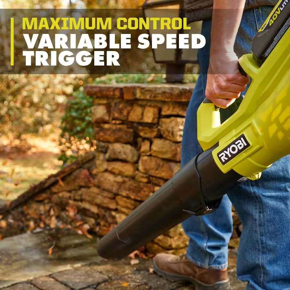 RYOBI 40V 120 MPH 550 CFM Cordless Battery Leaf Blower Tool ONLY RY40LB01B