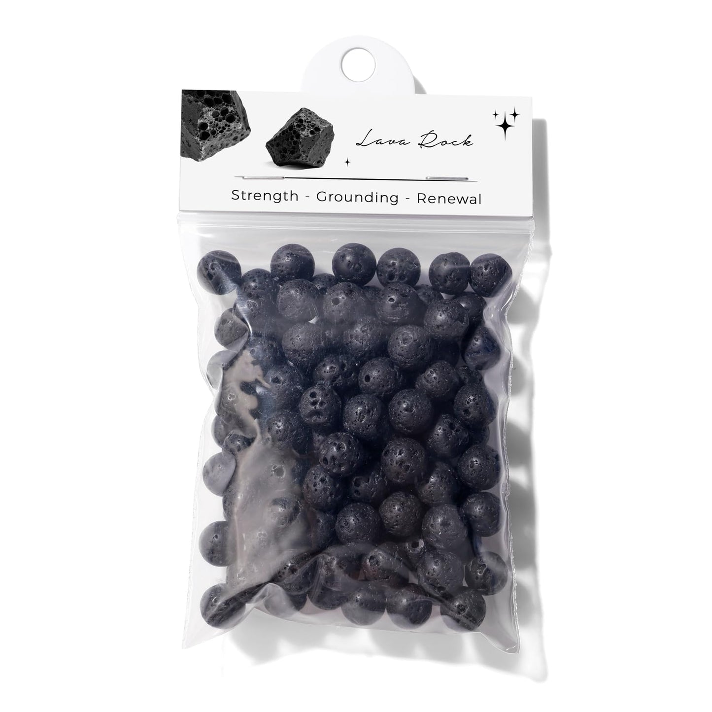 Raicegs 100pcs 8mm Lava Rock Beads Natural Gemstone Beads Round Loose Beads for Jewelry Making DIY Bracelets Necklace