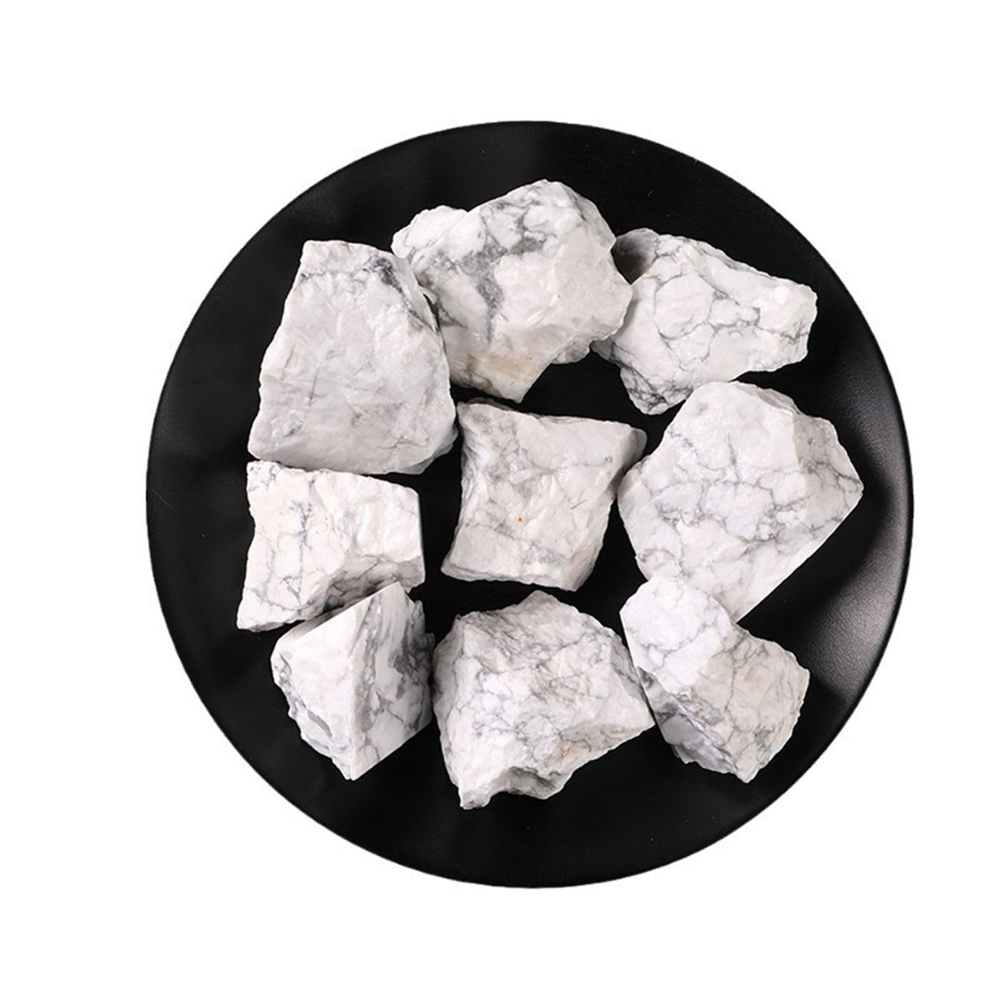 Howlite Raw Crystals Healing Crystals Natural Rough Stones 1.2-2" for Tumbling, Fountain Rocks, Yoga, Meditation, Polishin, Gift 21