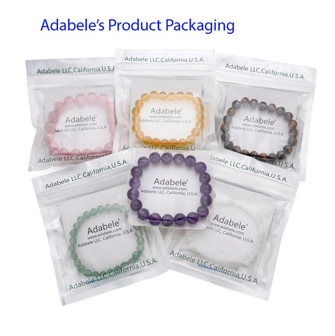 Adabele Real Natural Grade A Blue-Green Russian Amazonite Gemstone Beaded Bracelet 7.5 Inch Stretch Chakra Healing Crystal Stone Jewelry Women Mom Gift (Unisex) GB6-B61