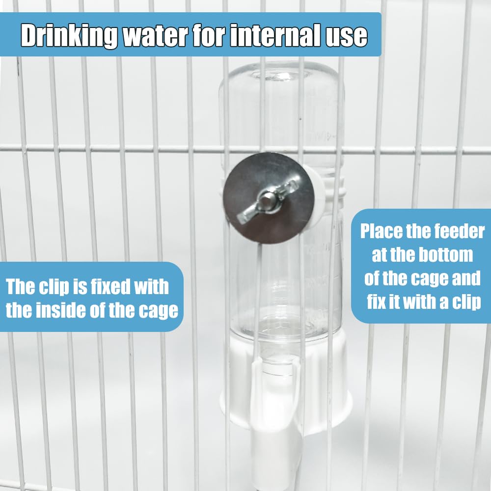 WQY Groceryshop Automatic Pet Bird Water Feeder, Water Dispenser for Cage, Bird Cage Suspended Automatic Pet Water Feeder, Parrot Feeders for Parakeet Budgie Cockatiel Lovebirds Canary Finch