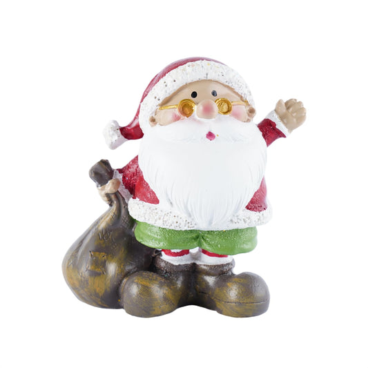 Brizoria Santa Claus Figurines Christmas Decorations Miniature Holiday Decor Resin Santa Christmas Table Decorations Adornos De Navidad for Home Office Indoor Tabletop Display
