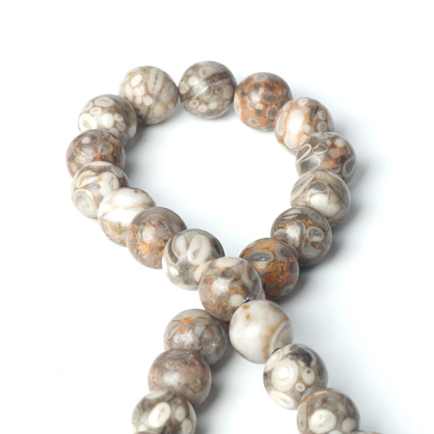100Pcs Natural Stone 6mm Maifanite Round Loose Gemstone Energy Healing Beads Hole Size 1mm DIY Smooth Beads for Bracelet Necklace Earrings Jewelry Making