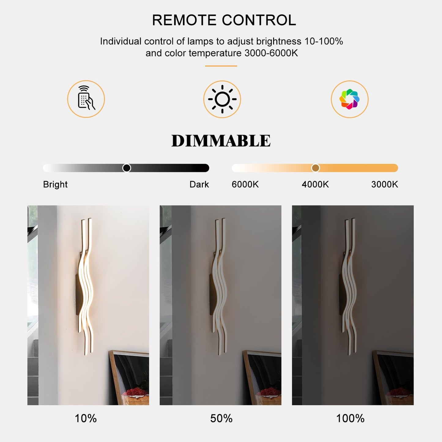 Guang Shuo Black Hallway Light Acrylic Modern LED Ceiling Light Fixtures Dimmable Close to Ceiling Lights for Bedroom Bathroom Kitchen Balcony Curved Creative Design Ceiling Lamps