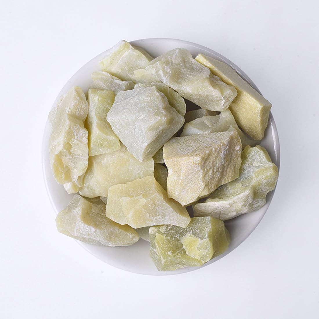 Yellow Jade Raw Crystals, Large 1.25-2.0" Healing Crystals Natural Rough Stones Crystal for Tumbling, Cabbing, Fountain Rocks, Decoration, Polishing, Wire Wrapping, Wicca & Reiki