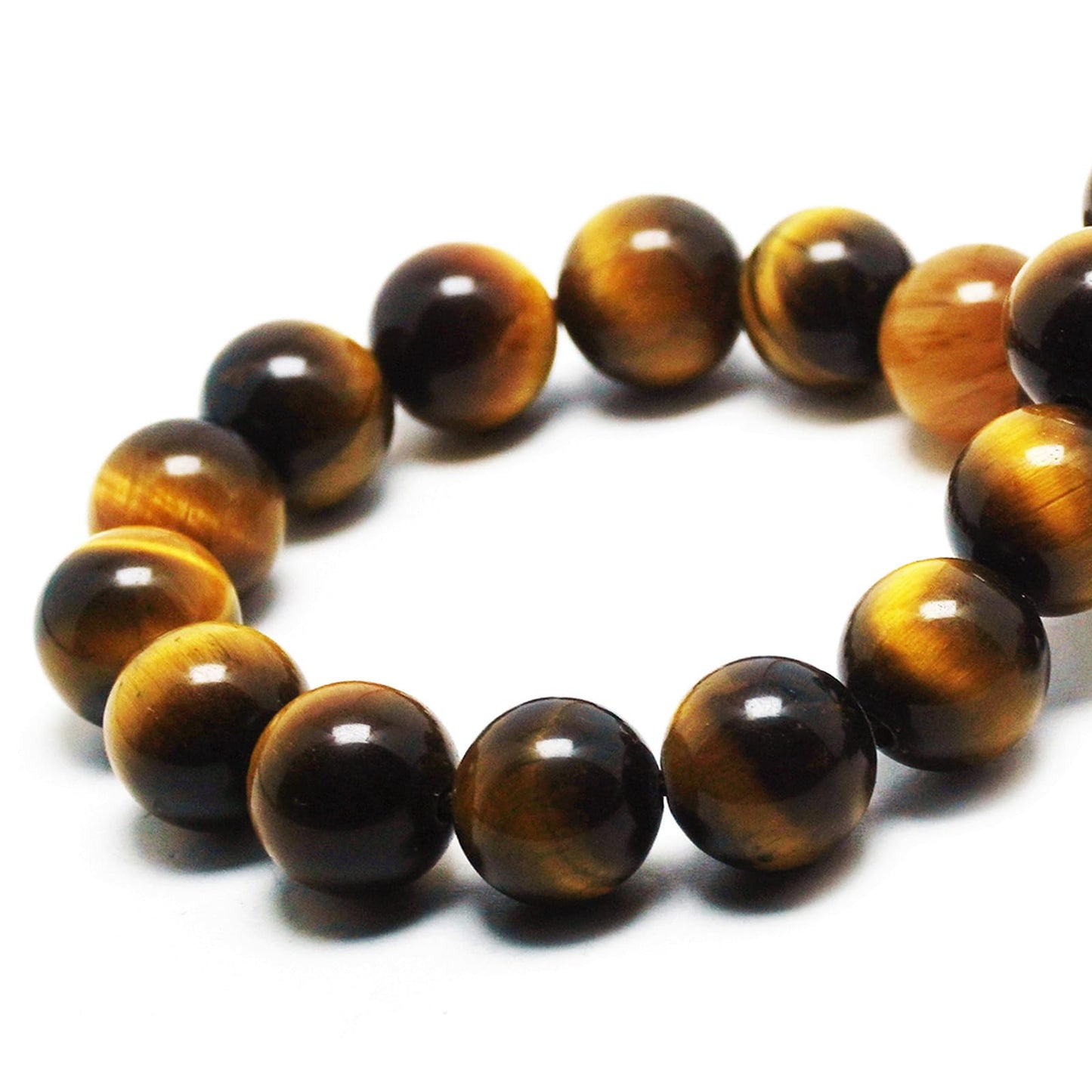 DIQIO Natural Yellow Tiger Eye Beads for Jewelry Making - Stone Beads Gemstone Beads for Bracelets, 6mm Crystal Round Loose Beads(58-60pcs, 6mm, Yellow Tiger Eye)