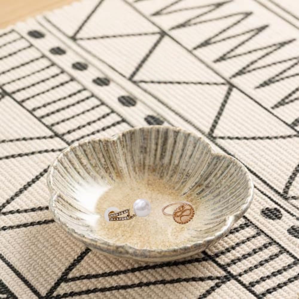 XZJMY 2Pcs Jewelry Dish Tray,Ceramic Trinket Dish,Ring Holder,Cute Jewelry Plate Bowl for Friends Sisters Daughter Mother,All Jewelries Are not Included (Camel)