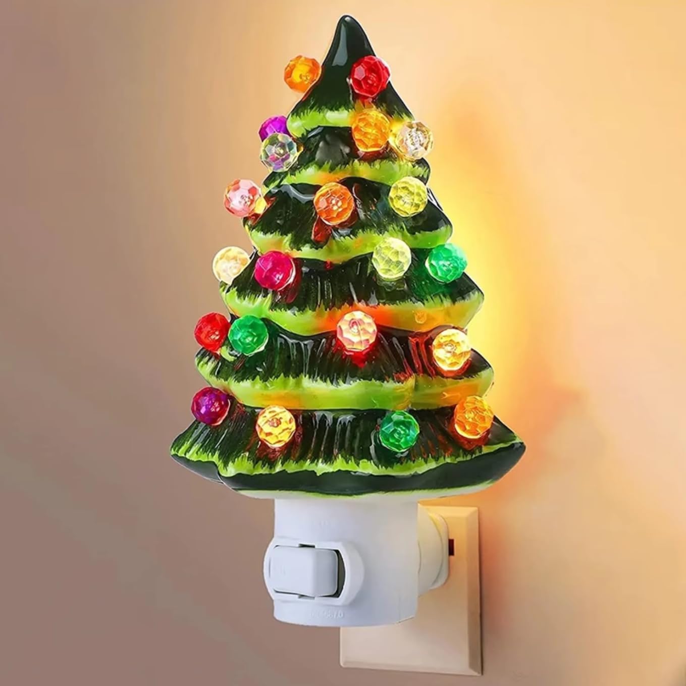 Christmas Tree NightLight, Plug in Christmas Tree with Lights Christmas Decor, Christmas Decorations Indoor Accessories