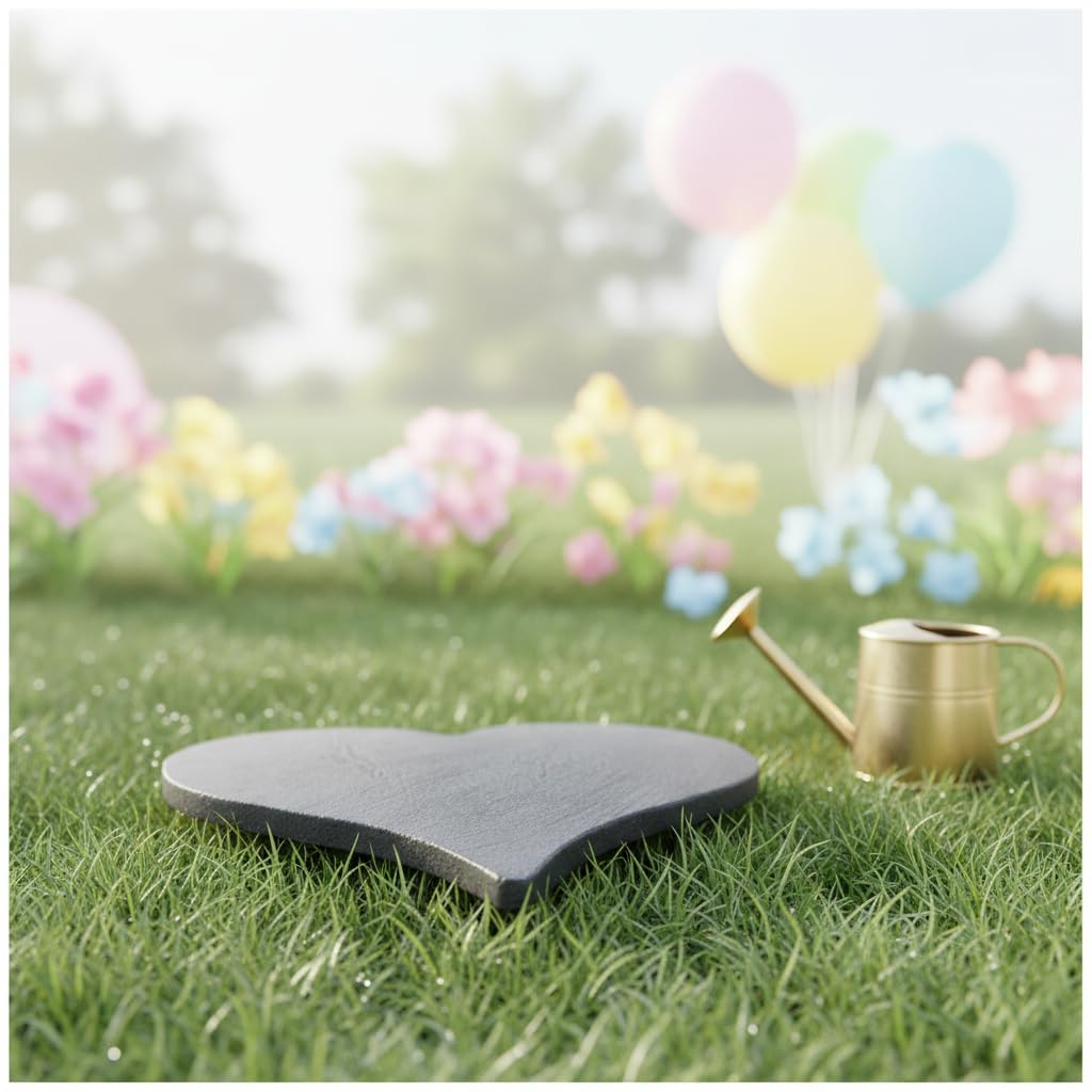 Comfy Hour Rustic Style Collection Cast Iron Garden Stepping Stone - Heart