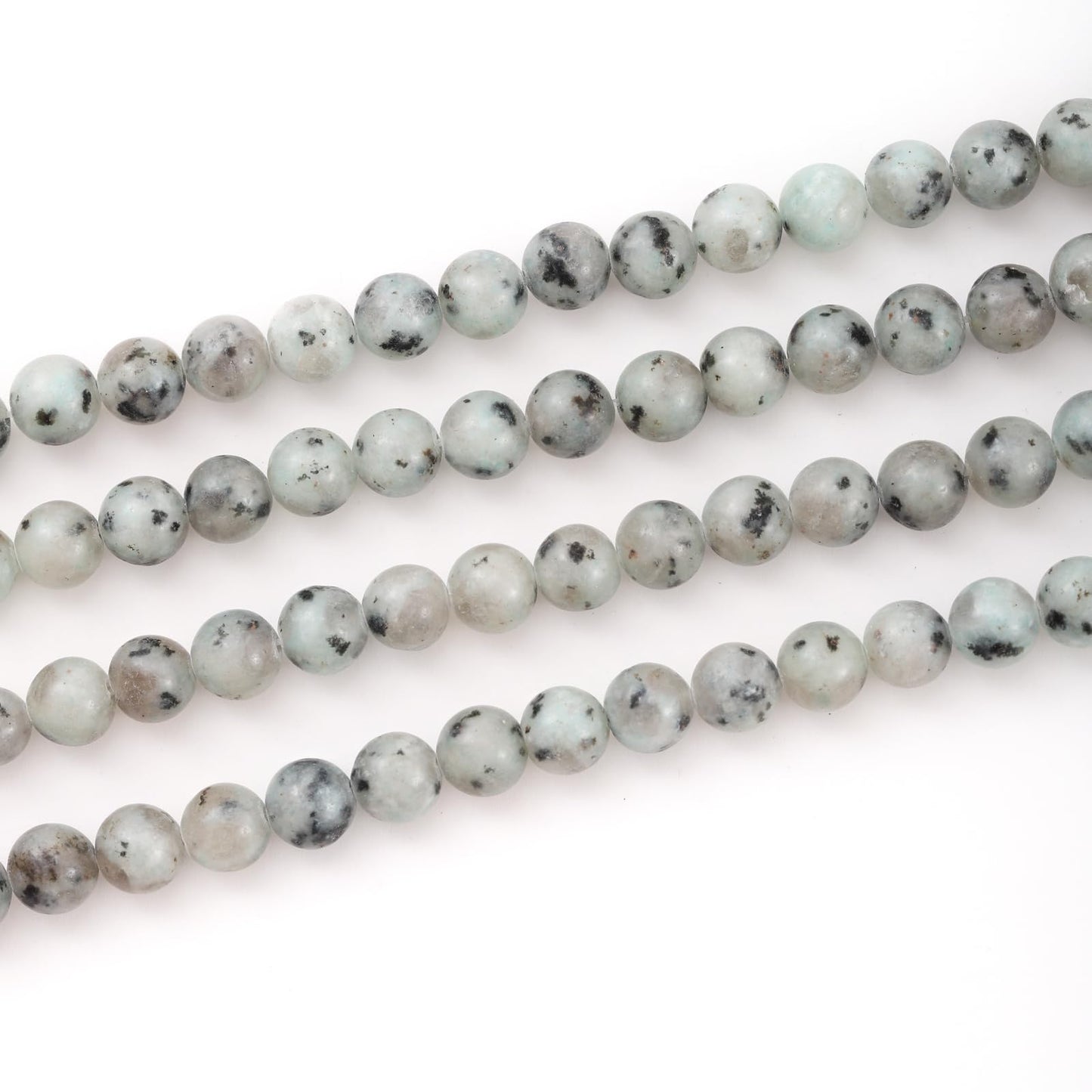 8mm 45pcs DIY Natural Kiwi Jasper Stone Beads Round Healing Crystal Gemstone Loose Beads for Jewelry Making Handmade Bracelet Necklace