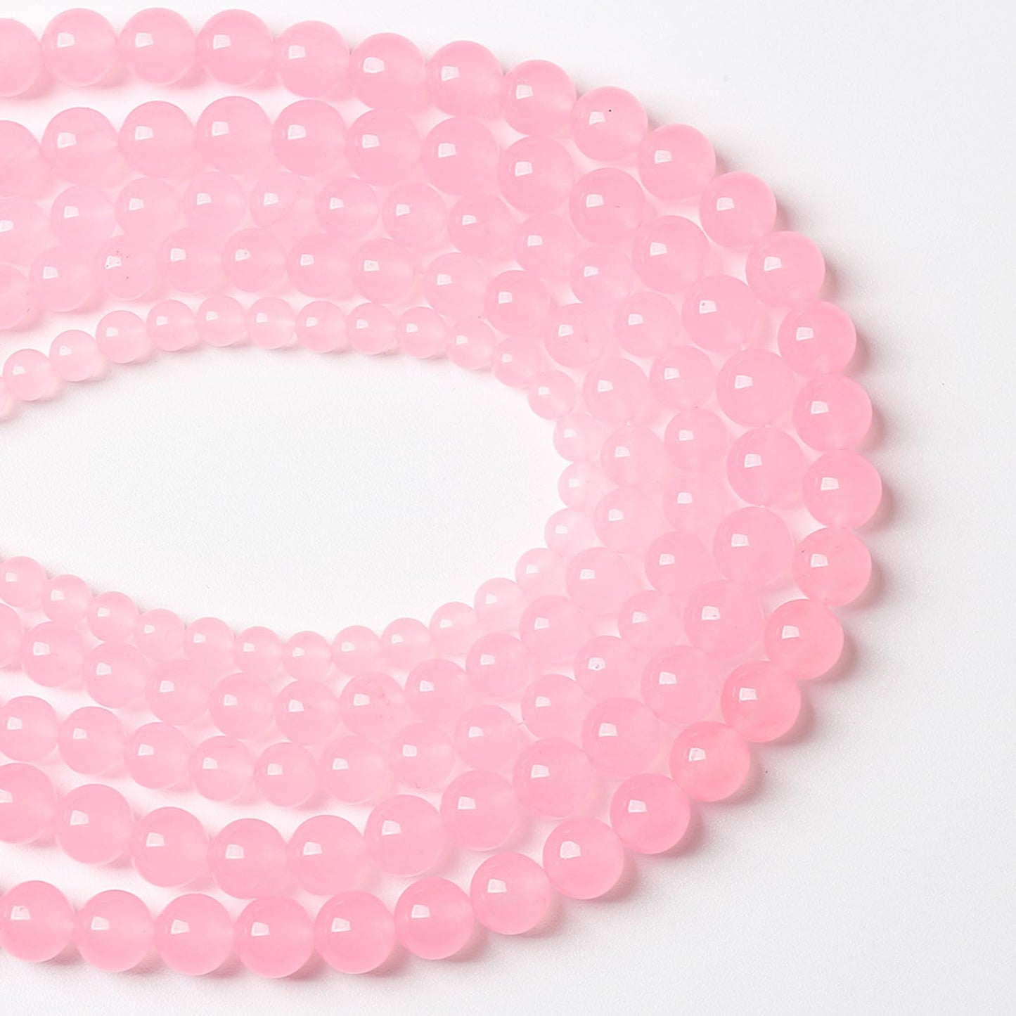 10mm 36pcs Natural Light Pink Chalcedony Stone Beads for Jewelry Making Energy Healing Power Stone DIY Bracelet Necklace Accessories 15" (10mm, Light Pink Chalcedony)