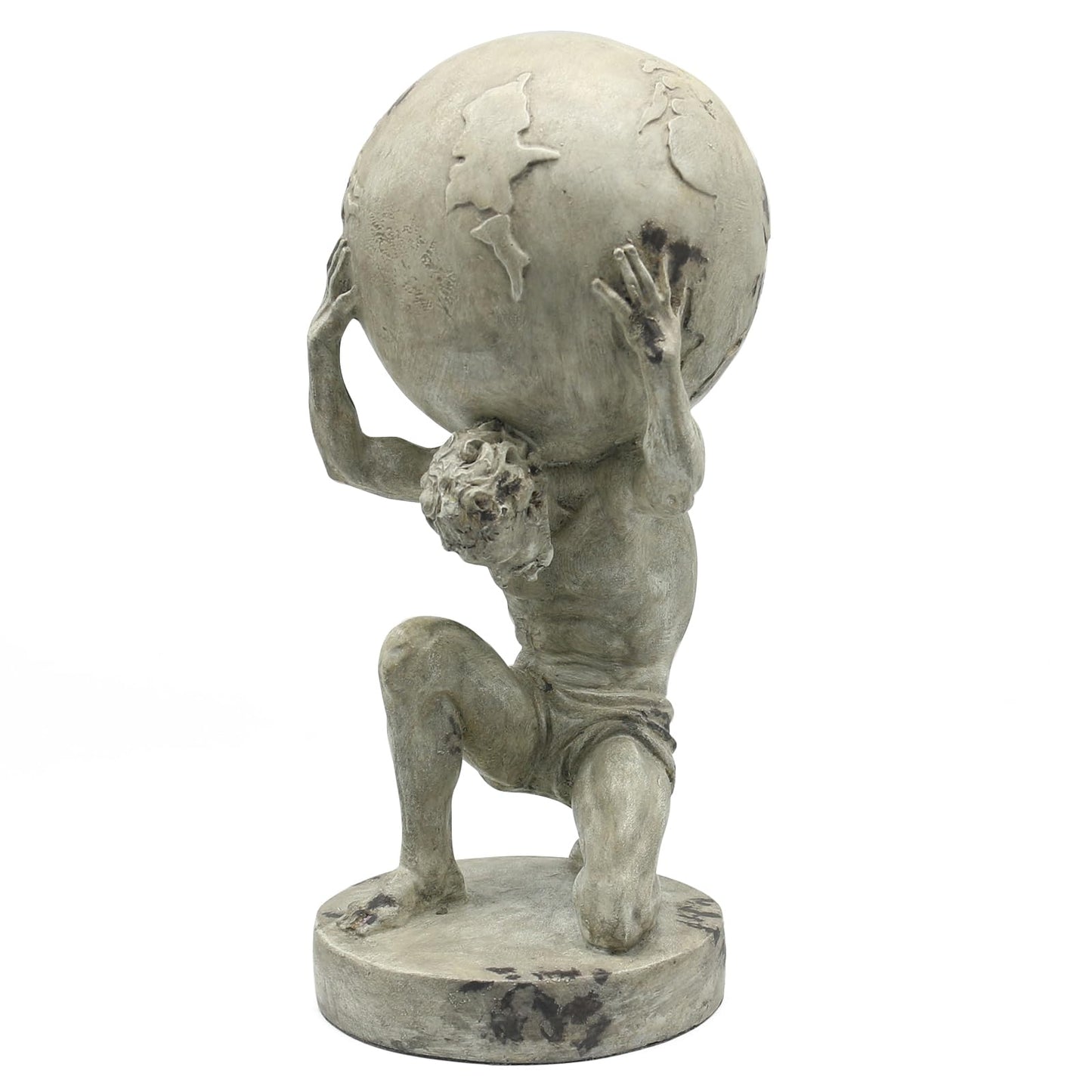 Lukitas Atlas Holding Up World Statue and Sculpture, Lifting The Earth Figurine Decor, Creative Ornament for Home Office Living Room, Resin 11.5''