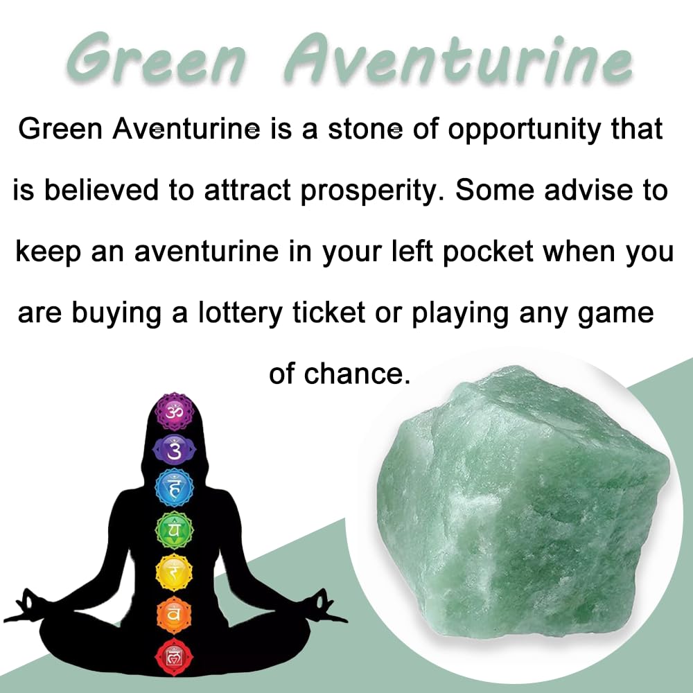 2PCS Natural Raw Stone Healing Crystals Bulk, Gemstones for Reiki, Meditation, Home Decor, Garden Fountain Rocks (Green Aventurine)