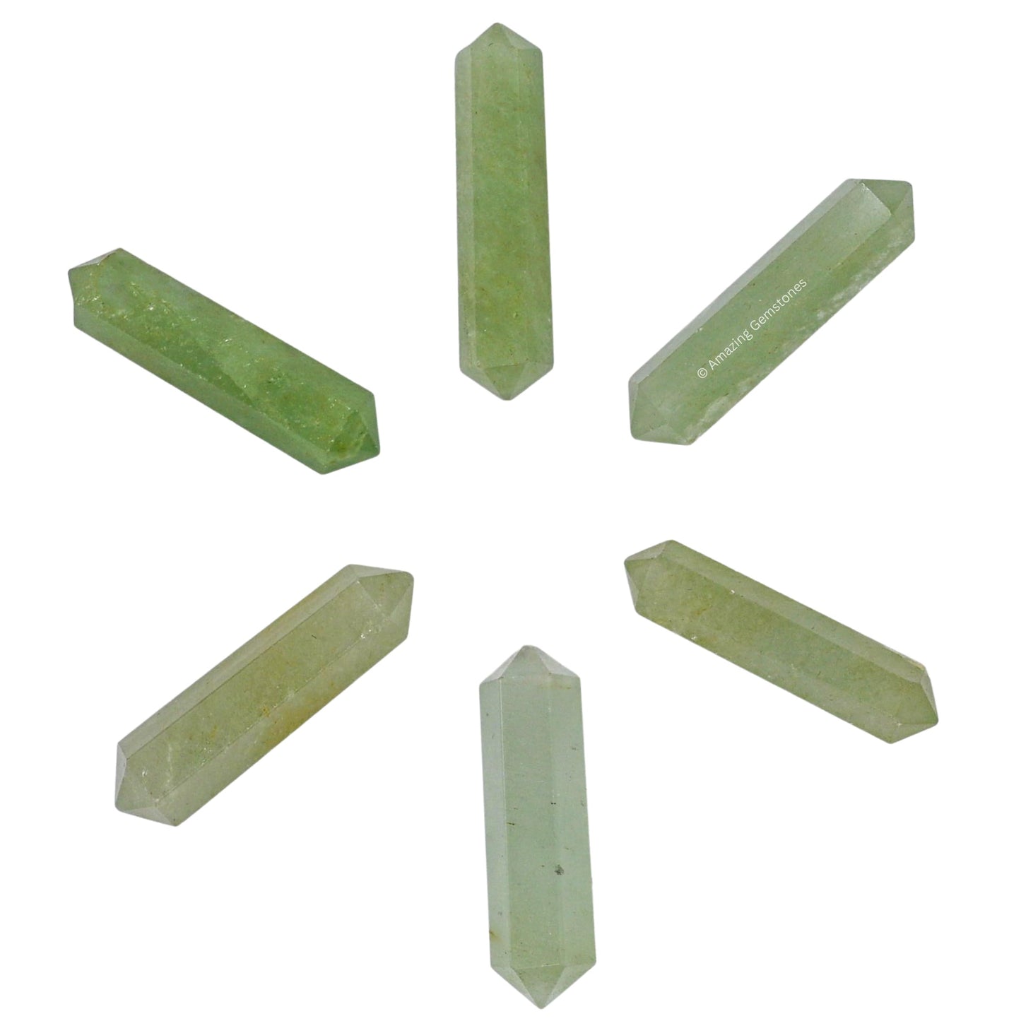Amazing Gemstone Green Aventurine Crystal Points Bulk Healing Crystals - Pack of 3 Double Terminated Healing Wand Point Bulk Crystals for Crafts,Crystal Grid,DIY Work - Premium Crystals for Beginner
